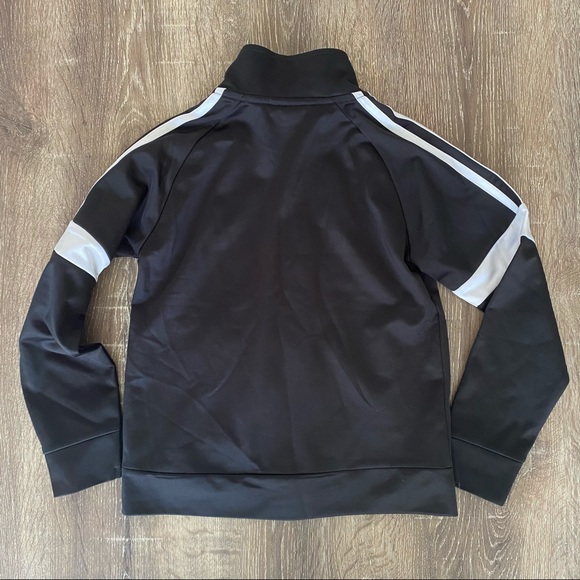 Boys Adidas Full-Zip Black & White Track Jacket - Picture 12 of 14